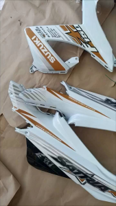 Cover Body Fullset Halus Plus Lampu Depan Suzuki Satria Fu Facelift 2013 s/d 2015 Warna Putih