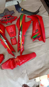 Cover Body Fullset Halus Kasar Honda Supra X Lama 1997 s/d 2002 Warna Merah