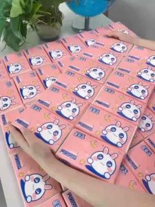 ทิชชู่กระต่ายชมพู เกรด808 เช็ดหน้าได้ หนา4ชั้น