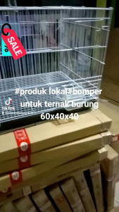 Bomper Sangkar Kotak Ternak Burung Ukuran 60x40x40
