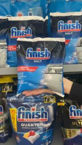 Muối rửa bát Finish loại bỏ tạp chất trong nước kết tủa trong máy muối rửa chén to siêu tiết kiệm hộp 1.2kg