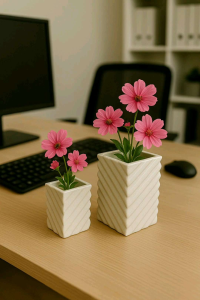 แจกัน ทรงสี่เหลี่ยม Modern (Square Modern Ceramic Vase)