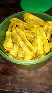 Keripik pisang rasa original dan asin gurih berat bersih 1 kg