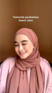 Pasmina Inner Ceruty Baby Doll Premium/Pasmina Inner Ciput 2in1/Hijab Pasmina inner instan Ceruty BabyDoll premium/Kerudung Pasmina Ceruty Baby Doll/Virall