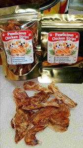 Pawlicious Chicken Strips 100% Chicken Breast No Preservatives No Artificial Flavor 30 grams for Cats and Dogs