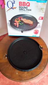 Grill Pan Panggangan BBQ Anti lengket Q2 8930 Panggangan Bulat 35cm Kompor BBQ Wajan Bulat Multifungsi