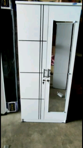 Lemari Pakaian Lemari Baju Kaca Panjang Warna Putih terlaris dan termurah