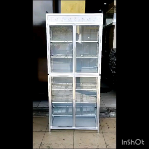 Lemari Sepatu Rak Sepatu Almunium Kaca Belakang Plat/trinityjayafurniture