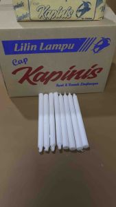 40 Pack Lilin Putih Cap Kapinis Tipe Standar Isi 8 X 40 Pack Murah Candle Mati Lampu Besar Grosir (Karton)