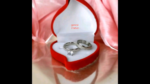 Cincin Couple Pasangan Aksesoris Perhiasan Cincin Kawin Tunangan Antikarat Free Box