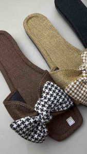 Tin footwear plus size ribbon flat sandals for women