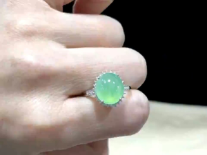 Jadeite jade ring singapore 缅甸天然翡翠戒指A货