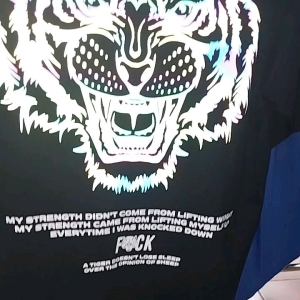 fvck-id - Reflective Oversize T-shirt Tiger 20s Japan Cotton