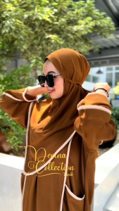 Abaya fatimah kombinasi set bergo
