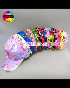 Topi Anak Cewek Cowok Lucu Kece Full Karakter Hole Clips Adjust