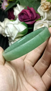 High Grade Dongling Jade(Aventurine) Stone bangle 60mm+- 精品货头极东陵玉手镯带证书 60mm +-