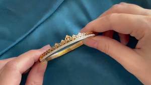 ReadyStock🔥Women Titanium Steel Bangle 18K Gold Bracelet Jewelry Gelang Tangan Perempuan Emas T46