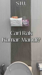 Miura Wide Wall Mounted Storage Rack - Rak Lebar Organizer Peralatan Kamar Mandi Kosmetik Gantung Serbaguna Multifungsi Astetik