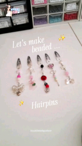 Jepit rambut tiptop manik-manik by koukibeadspalace