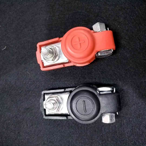 1set Car Adjustable Battery Terminal Head Clamp Clip Positive Negative