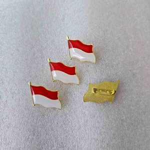Pin Bendera Merah Putih Berkibar 2.5cm
