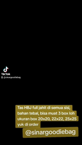 Tas Hajatan HBj Box 25x25 Isi 12Pcs: Tas Bingkisan Nasi Kue & Tas Besek