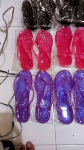 Sandal Jepit Karet Jelly Wanita Sandal transparan