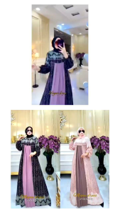Bintang Exclusive Gamis Motif Simpel Model Terbaru Produk Amore by Ruby Edisi Megan Dress