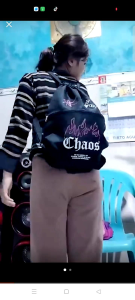 Tas Ransel Serut Kece Cowok Cewek Anak Sekolah String bag tas gendong hitam