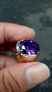 Cincin Batu Permata Kecubung Amatis Kating Super Bangkok