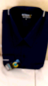 Kemeja Formal Warna Biru Nevi✓Kemaja Pria Polos Lengan Panjang