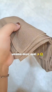 Hijab segiempat UMAMA POLOS jahit tepi/kerudung segiempat simple full jahit tepi