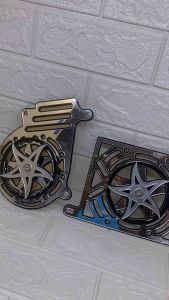 COVER TUTUP RADIATOR SPINER SET COVER FAN CVT SPINER MOTIF SABIT PNP NMAX OLD WARNA SILVER