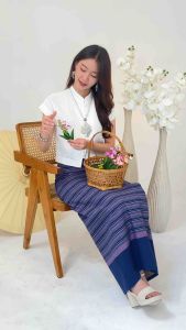 💐 คำปู้จู้ ชุดพื้นเมือง เสื้อลินินเเขน เลยผ้าถุงสำเร็จ 💐