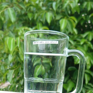 1pcs gelas kaca tebal/gelas teh/gelas gagang/gelas bir