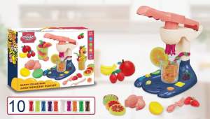 10 Colour Clay Play Doh Plasticine Clay Kids Toy juice squeezin Machine Pretend Play Dough Toys Children Gift