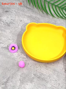 Sakumini Silicone Suction Plate Piring Silikon Belajar Anak Beruang