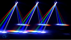 NEW Mini Moving 2 ARM 4in1มูฟวิ่ง มินิ 2แขน LED RGBW เลเซอร์ R G ไฟแฟลช มีรีโมทไร้สาย สินค้าส่งจากไทย กทม.