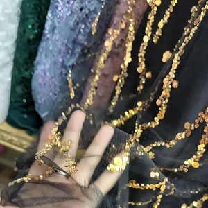 BAHAN/KAIN TILLE SQUIN luxcury premium kain dres