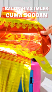 balon foil lampion imlek happy chinese new year cny tahun baru cina hiasan gantung dekorasi dekor murah red merah sincia xincia dewa kantong uang emas money gold angpao angpau