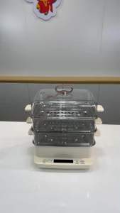Nồi hấp điện 3 Tầng Bear SB-NH12L - Khay hấp bằng inox thể tích chứa lớn hấp được nhiều thức ăn giữ nguyên hương vị