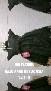gaun ulang tahun warna hitam untuk usia 1-5thn