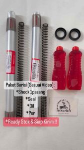 Paket As Shock Depan + Per Shock Buat Motor Honda Beat Fi Vario Fi Scoopy Fi Scoopy Esp Spacy Fi Beat Pop Vario 110 Vario 125 Vario 150 Kode Part KZL