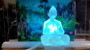 tôn ngộ không trang trí hồ cá tiểu cảnh.