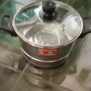 Dandang Nasi Tutup Kaca Uk 20 & Panci Kukus Tutup Kaca Stanlis