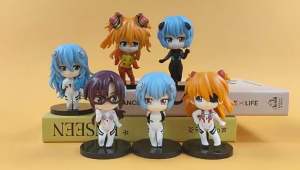 Mô hình Neon Genesis Evangelion - Mô hình Rei Ayanami Soryu Langley Asuka Mari Makinami Illustrious - Cao 9~11cm