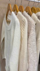 เสื้อสเวตเตอร์ ไหมพรมแขนยาว สีเอิร์ธโทน (รหัสE)