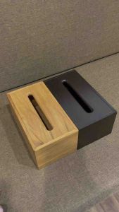 (CLIP THẬT) Hộp giấy gỗ tự nhiên phong cách tối giản decor phòng bếp phòng khách homestay - FOXHOMEVN