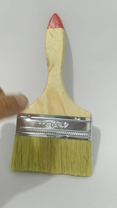 kuas cat ukuran 4 inchi 10 cm gagang kayu bulu halus tebal