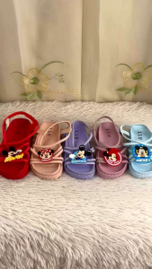 Sandal LSH Mickey Minnie - Sandal Impor Anak Perempuan / Cewek Model Let Bahan Jelly Karet PCU